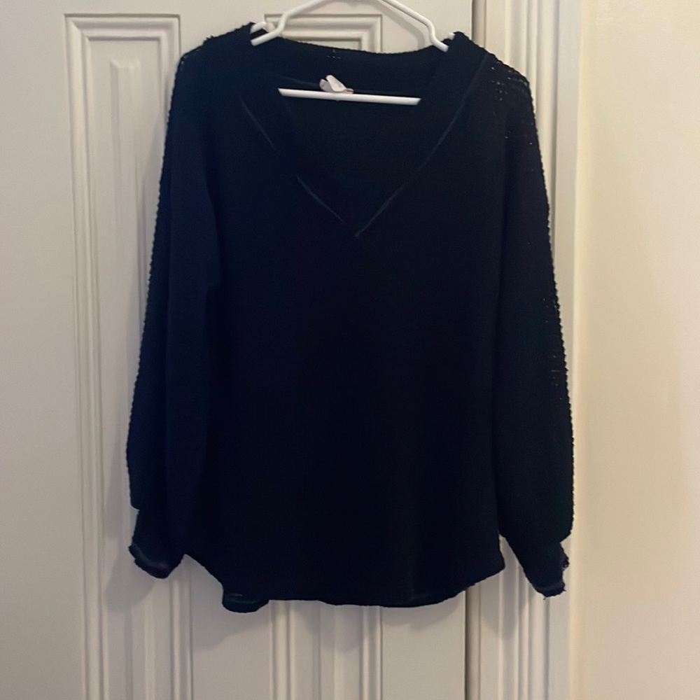 Maternity waffle knit sweater